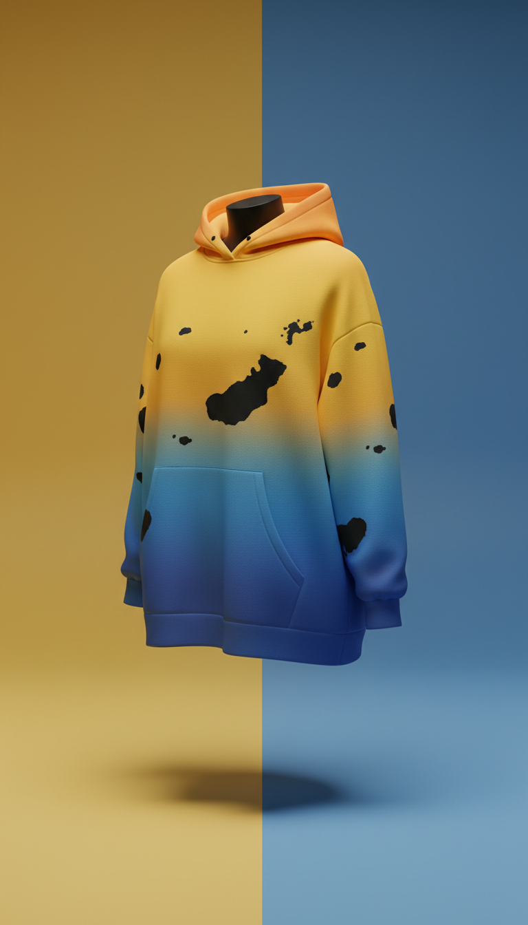 Hoodie Oversize Dégradé Soleil